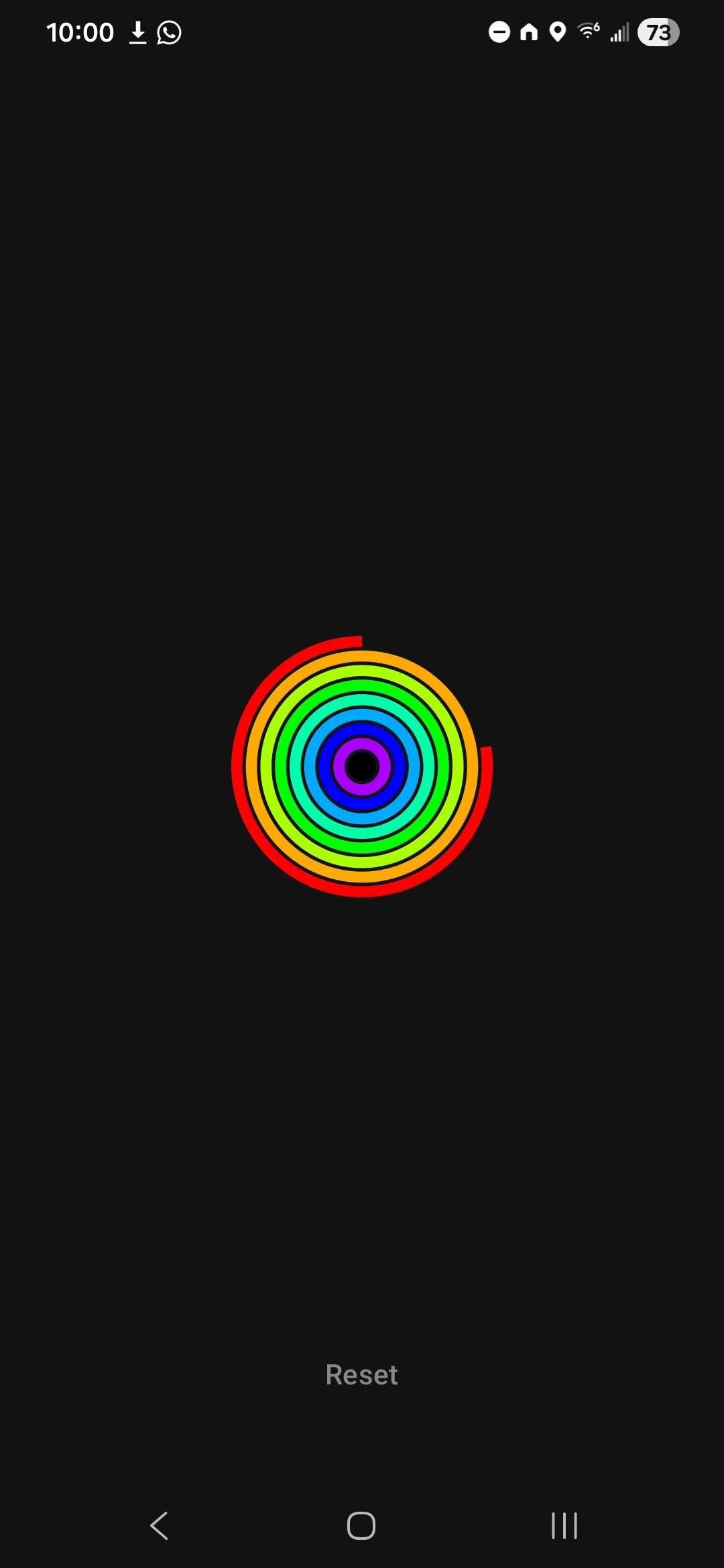 Rainbow Timer Running